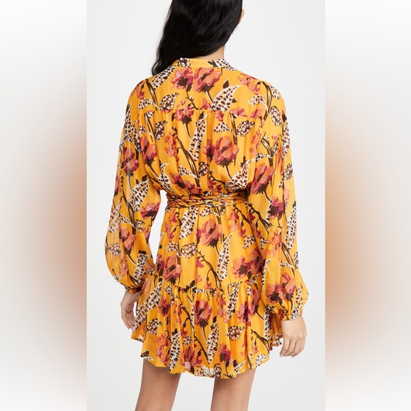 A.L.C. Jen Dress in Yellow Pattern Size 2 - Picture 2 of 10